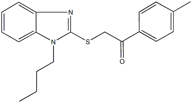 2-[(1-butyl-1H-benzimidazol-2-yl)sulfanyl]-1-(4-methylphenyl)ethanone Struktur