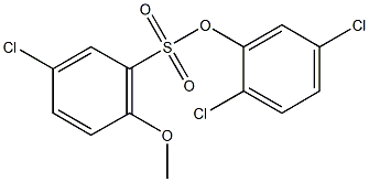 2,5-dichlorophenyl 5-chloro-2-methoxybenzenesulfonate Struktur