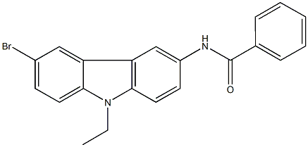 N-(6-bromo-9-ethyl-9H-carbazol-3-yl)benzamide Struktur