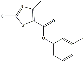 3-methylphenyl 2-chloro-4-methyl-1,3-thiazole-5-carboxylate Struktur