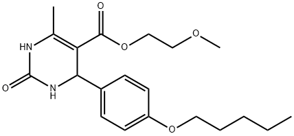 2-methoxyethyl 6-methyl-2-oxo-4-[4-(pentyloxy)phenyl]-1,2,3,4-tetrahydropyrimidine-5-carboxylate Struktur