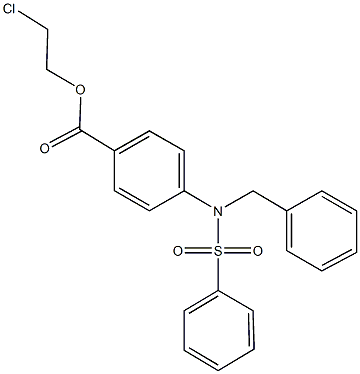 2-chloroethyl 4-[benzyl(phenylsulfonyl)amino]benzoate Struktur