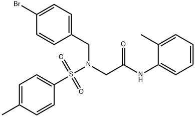 2-{(4-bromobenzyl)[(4-methylphenyl)sulfonyl]amino}-N-(2-methylphenyl)acetamide Struktur