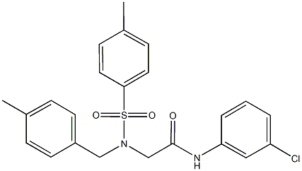 N-(3-chlorophenyl)-2-{(4-methylbenzyl)[(4-methylphenyl)sulfonyl]amino}acetamide Struktur