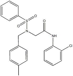 N-(2-chlorophenyl)-2-[(4-methylbenzyl)(phenylsulfonyl)amino]acetamide Struktur