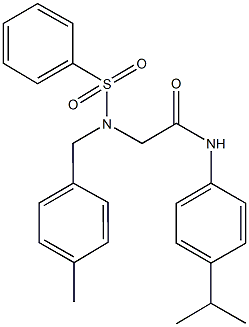 N-(4-isopropylphenyl)-2-[(4-methylbenzyl)(phenylsulfonyl)amino]acetamide Struktur