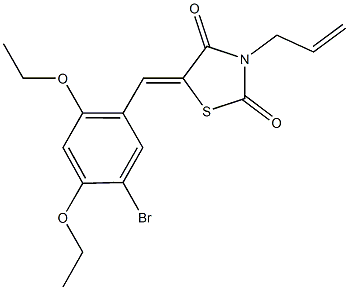 3-allyl-5-(5-bromo-2,4-diethoxybenzylidene)-1,3-thiazolidine-2,4-dione Struktur