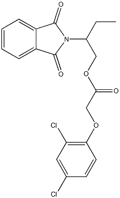 2-(1,3-dioxo-1,3-dihydro-2H-isoindol-2-yl)butyl (2,4-dichlorophenoxy)acetate Struktur