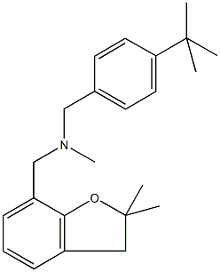 N-(4-tert-butylbenzyl)-N-[(2,2-dimethyl-2,3-dihydro-1-benzofuran-7-yl)methyl]-N-methylamine Struktur