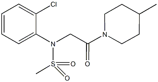 N-(2-chlorophenyl)-N-[2-(4-methyl-1-piperidinyl)-2-oxoethyl]methanesulfonamide Struktur