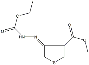 ethyl 2-(4-(methoxycarbonyl)dihydro-3(2H)-thienylidene)hydrazinecarboxylate Struktur