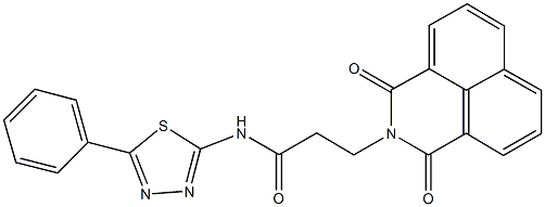 3-(1,3-dioxo-1H-benzo[de]isoquinolin-2(3H)-yl)-N-(5-phenyl-1,3,4-thiadiazol-2-yl)propanamide Struktur