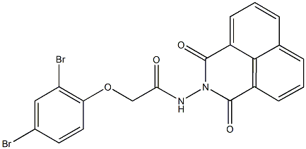 2-(2,4-dibromophenoxy)-N-(1,3-dioxo-1H-benzo[de]isoquinolin-2(3H)-yl)acetamide Struktur