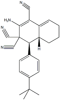 2-amino-4-(4-tert-butylphenyl)-4a,5,6,7-tetrahydro-1,3,3(4H)-naphthalenetricarbonitrile Struktur