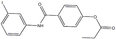 4-[(3-iodoanilino)carbonyl]phenyl propionate Struktur