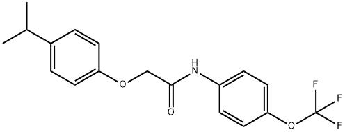 2-(4-isopropylphenoxy)-N-[4-(trifluoromethoxy)phenyl]acetamide Struktur