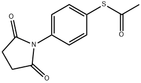 S-[4-(2,5-dioxo-1-pyrrolidinyl)phenyl] ethanethioate Struktur