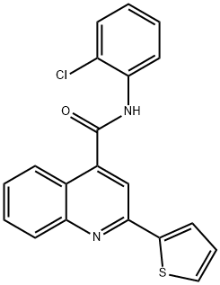 N-(2-chlorophenyl)-2-(2-thienyl)-4-quinolinecarboxamide Struktur