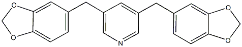 3,5-bis(1,3-benzodioxol-5-ylmethyl)pyridine Struktur