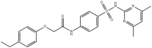 N-(4-{[(4,6-dimethyl-2-pyrimidinyl)amino]sulfonyl}phenyl)-2-(4-ethylphenoxy)acetamide Struktur