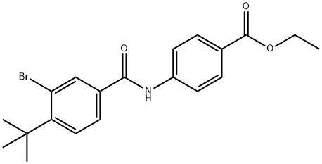 ethyl 4-[(3-bromo-4-tert-butylbenzoyl)amino]benzoate Struktur