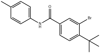 3-bromo-4-tert-butyl-N-(4-methylphenyl)benzamide Struktur