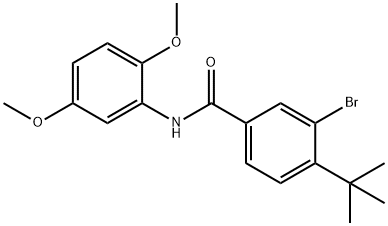 3-bromo-4-tert-butyl-N-(2,5-dimethoxyphenyl)benzamide Struktur