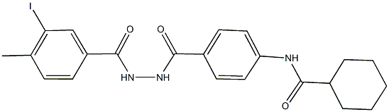 N-(4-{[2-(3-iodo-4-methylbenzoyl)hydrazino]carbonyl}phenyl)cyclohexanecarboxamide Struktur