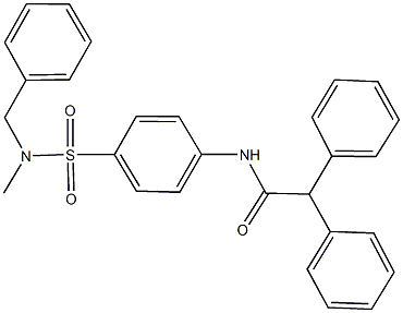 N-(4-{[benzyl(methyl)amino]sulfonyl}phenyl)-2,2-diphenylacetamide Struktur