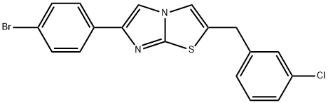 6-(4-bromophenyl)-2-(3-chlorobenzyl)imidazo[2,1-b][1,3]thiazole Struktur