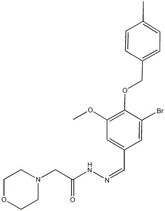 N'-{3-bromo-5-methoxy-4-[(4-methylbenzyl)oxy]benzylidene}-2-(4-morpholinyl)acetohydrazide Struktur