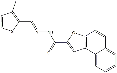 N'-[(3-methyl-2-thienyl)methylene]naphtho[2,1-b]furan-2-carbohydrazide Struktur