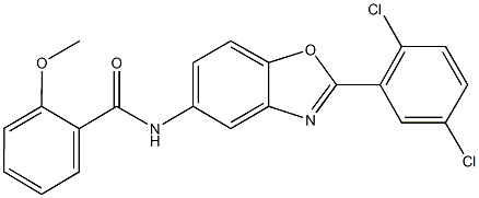 N-[2-(2,5-dichlorophenyl)-1,3-benzoxazol-5-yl]-2-methoxybenzamide Struktur