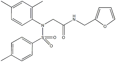 2-{2,4-dimethyl[(4-methylphenyl)sulfonyl]anilino}-N-(2-furylmethyl)acetamide Struktur