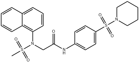 2-[(methylsulfonyl)(1-naphthyl)amino]-N-[4-(piperidin-1-ylsulfonyl)phenyl]acetamide Struktur