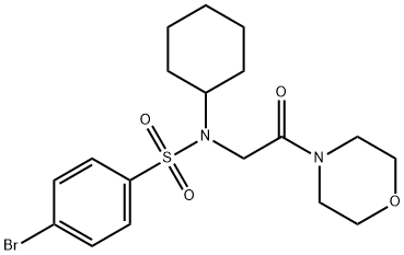 4-bromo-N-cyclohexyl-N-(2-morpholin-4-yl-2-oxoethyl)benzenesulfonamide Struktur