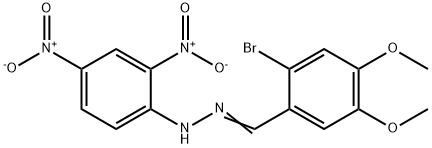 2-bromo-4,5-dimethoxybenzaldehyde {2,4-bisnitrophenyl}hydrazone Struktur