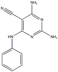 2,4-diamino-6-anilino-5-pyrimidinecarbonitrile Struktur