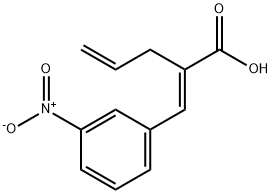 2-{3-nitrobenzylidene}-4-pentenoic acid Struktur