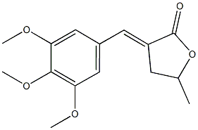 5-methyl-3-(3,4,5-trimethoxybenzylidene)dihydro-2(3H)-furanone Struktur