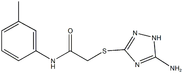 2-[(5-amino-1H-1,2,4-triazol-3-yl)sulfanyl]-N-(3-methylphenyl)acetamide Struktur