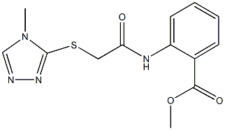 methyl 2-({[(4-methyl-4H-1,2,4-triazol-3-yl)sulfanyl]acetyl}amino)benzoate Struktur