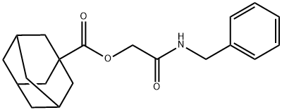 2-(benzylamino)-2-oxoethyl 1-adamantanecarboxylate Struktur