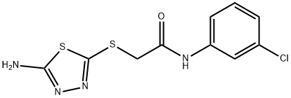 2-[(5-amino-1,3,4-thiadiazol-2-yl)sulfanyl]-N-(3-chlorophenyl)acetamide Struktur