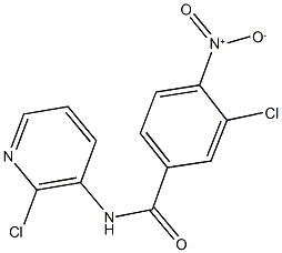 3-chloro-N-(2-chloro-3-pyridinyl)-4-nitrobenzamide Struktur