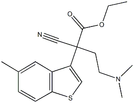 ethyl 2-cyano-4-(dimethylamino)-2-(5-methyl-1-benzothien-3-yl)butanoate Struktur