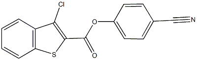 4-cyanophenyl 3-chloro-1-benzothiophene-2-carboxylate Struktur