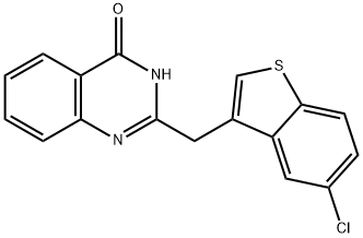 2-[(5-chloro-1-benzothien-3-yl)methyl]-4-quinazolinol Struktur