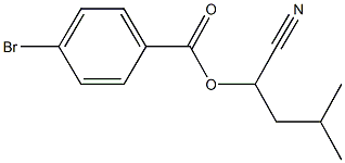 1-cyano-3-methylbutyl 4-bromobenzoate Struktur