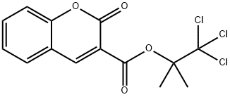 2,2,2-trichloro-1,1-dimethylethyl 2-oxo-2H-chromene-3-carboxylate Struktur